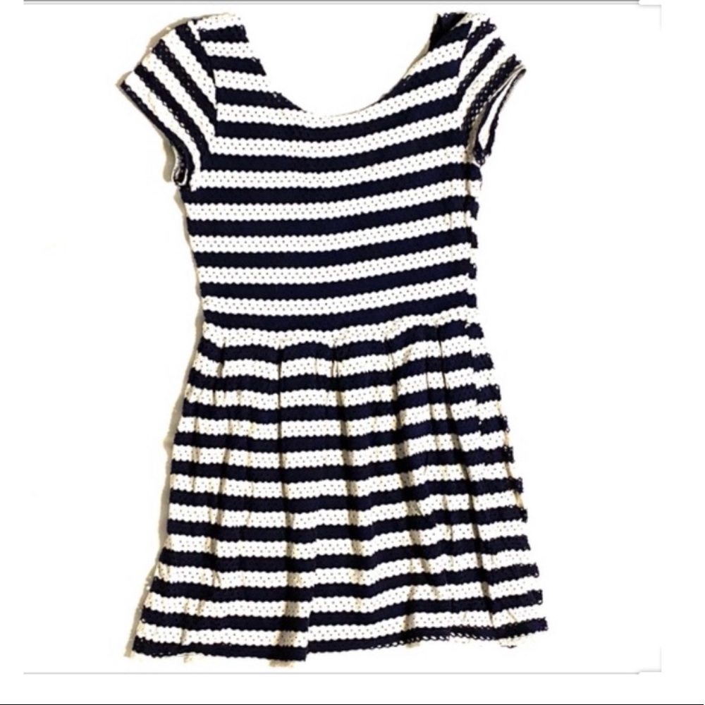 Eight sixty navy and white striped dress